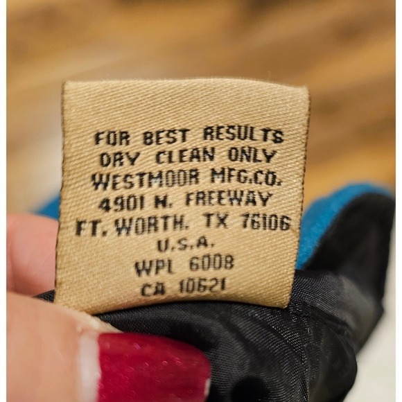 Powder PR River Outfitters SzM. Teal green Wool blend western best. Texas design - Picture 9 of 11